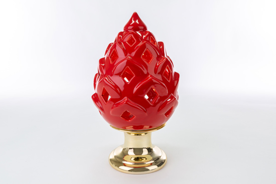Immagine di PIGNA LED H 32 PORCELLANA LINEA ROSSO