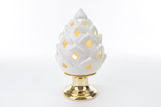 Immagine di PIGNA LED H 32 PORCELLANA LINEA BIANCO