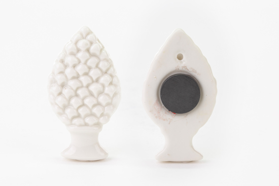 Immagine di SET 24 PEZZI CALAMITA 6.5X3.5 CM PIGNA LINEA BIANCHE