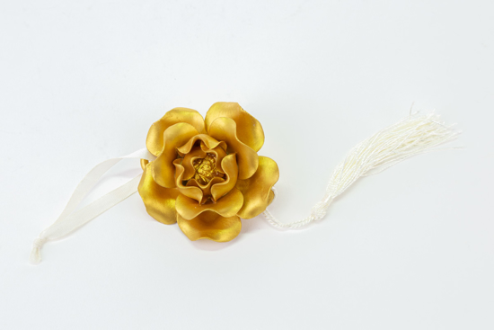 Immagine di SET 6 PEZZI APPENDINO CALAMITA FIORE LINEA GOLDEN HEARTS