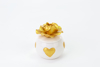 Immagine di SCATOLA CUORI ORO PORCELLANA H.7.5  LINEA GOLDEN HEARTS