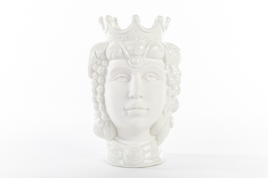 Immagine di TESTA DI MORO VASO DONNA PORCELLANA H 35