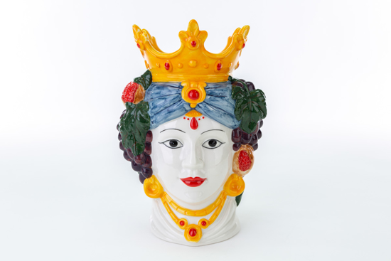 Immagine di TESTA DI MORO DONNA VASO H 30.5