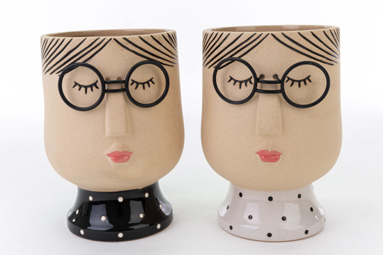 Immagine di VASETTO CERAMICA 2 COLORI ASSORTITI H 21 LINEA TEACHERS'POT