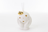 Immagine di PROFUMATORE SFERA MANI PORCELLANA ORO CON LED H 12 LINEA GOLDEN TOUCH