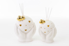 Immagine di PROFUMATORE SFERA MANI PORCELLANA ORO CON LED H 12 LINEA GOLDEN TOUCH