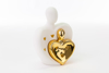 Immagine di COPPIA SPOSI PORCELLANA ORO CON LED H 18 LINEA GOLDEN TOUCH