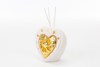 Immagine di PROFUMATORE CUORE LED PORCELLANA ORO CON LED H 10  LINEA GOLDEN TOUCH