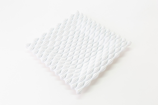 Immagine di VASSOIO RESINA BIANCO 21X21 LINEA ONDE BIANCHE