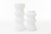 Immagine di VASO RESINA BIANCO H.20 LINEA ONDE BIANCHE