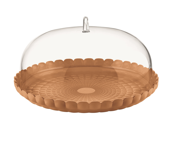 Immagine di SET TORTIERA CON CAMPANA CM.30 LINEA TIFFANY COLORE TERRA COTTA