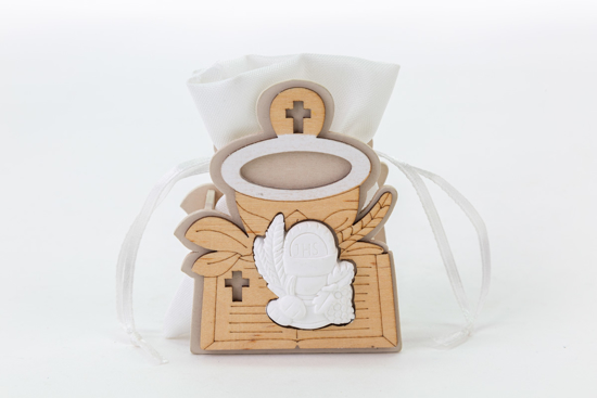 Immagine di PORTA SACCHETTO IN LEGNO COMUNIONE 48 PEZZI