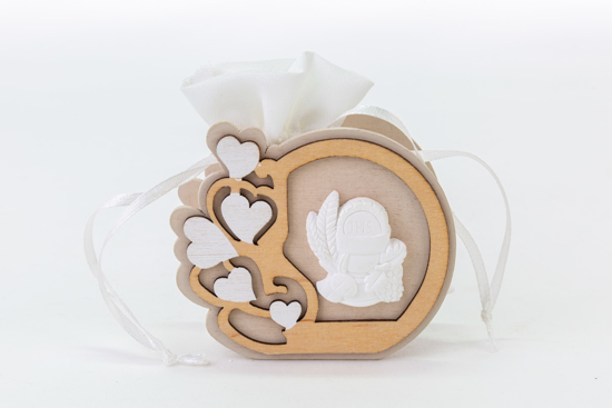 Immagine di PORTA SACCHETTO LEGNO COMUNIONE CONFEZIONE 48 PEZZI