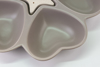 Immagine di ANTIPASTIERA PORCELLANA CUORI COLORE GRIGIO H.5
