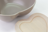 Immagine di CIOTOLINA PORCELLANA CUORE COLORE GRIGIO H.9