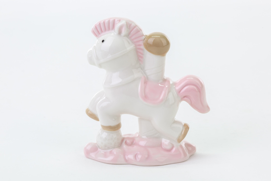 Immagine di CAVALLUCCIO PORCELLANA ROSA H 9,5