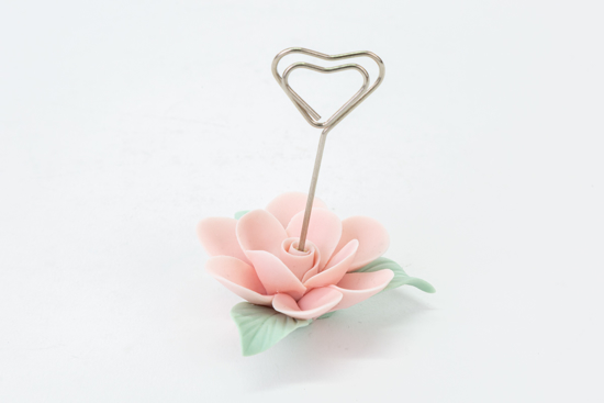 Immagine di SEGNA POSTO CONFEZIONE 6 PEZZI FIORE PORCELLANA