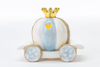 Immagine di CARROZZA PORCELLANA COLORE CELESTE CON LED H 10