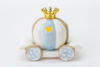 Immagine di CARROZZA PORCELLANA COLORE CELESTE CON LED H 10
