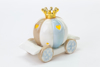 Immagine di CARROZZA PORCELLANA COLORE CELESTE CON LED H 10