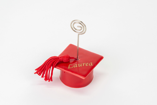 Immagine di SEGNA POSTO PORCELLANA CONFEZIONE 6 PEZZI LAUREA