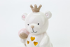 Immagine di ORSETTO PORCELLANA CUORE CON LED COLORE ROSA H 11.5