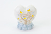 Immagine di CUORE PORCELLANA CON LED COLORE CELESTE H 9