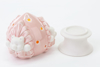 Immagine di POMO ORSETTO PORCELLANA CON LED COLORE ROSA H 13