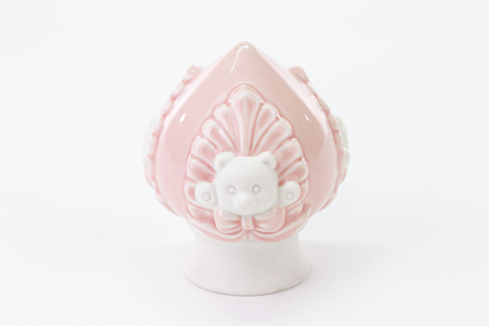 Immagine di POMO ORSETTO PORCELLANA COLORE ROSA H 8