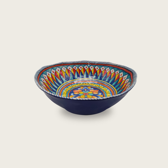 Immagine di INSALATIERA 22 CM IN MELAMINA DECORO CALTAGIRONE
