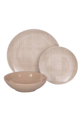 Immagine di SERVIZIO TAVOLA 18 PEZZI FABRIC PORCELLANA