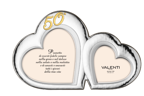 Immagine di CORNICE CUORE 50°DOPPIA ARGENTO VALENTI & CO 52092 2L