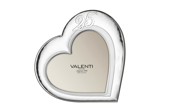 Immagine di PORTAFOTO CUORE 25° ARGENTO VALENTI & CO