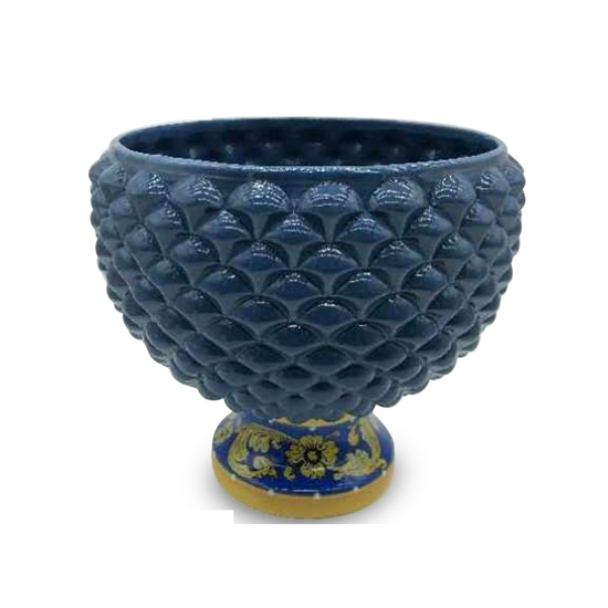 Immagine di ALZATA PIGNA CERAMICA COLORE BLU CM25 GIARDINI DI MARZO