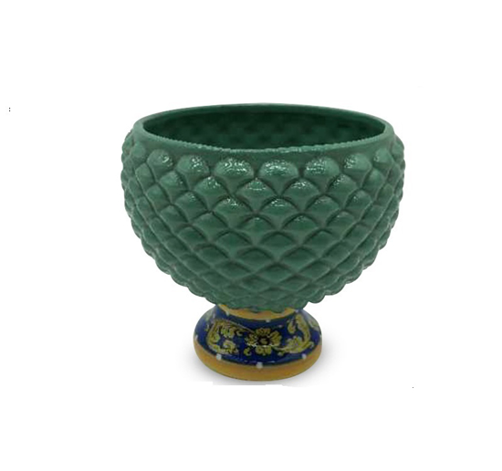 Immagine di ALZATA PIGNA CERAMICA COLORE VERDE CM10 GIARDINI DI MARZO