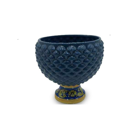 Immagine di ALZATA PIGNA CERAMICA COLORE BLU CM10 GIARDINI DI MARZO