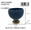 Immagine di ALZATA PIGNA CERAMICA COLORE BLU CM10 GIARDINI DI MARZO