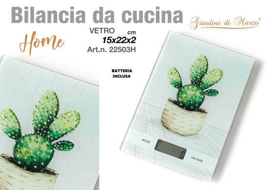 Immagine di BILANCIA DA CUCINA DECORO CACTUS ELETRONICA GIARDINI DI MARZO