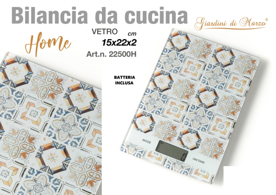 Immagine di BILANCIA DA CUCINA ELETTRONICA DECORO MAIOLICA 1 GIARDINI DI MARZO