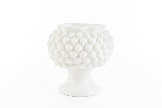 Immagine di Vaso Pigna Porcellana Bianca15X15x15 LE STELLE BOMBONIERE