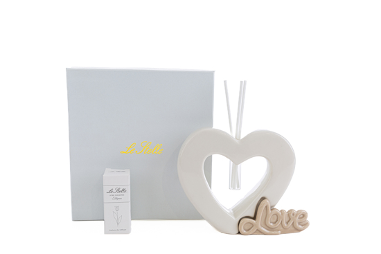 Immagine di Profumatore cuore love bianco LE STELLE BOMBONIERE