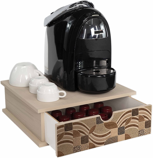 Immagine di Contenitore Porta Capsule e Cialde caffè Cassetto ORGANIZER LUPIA