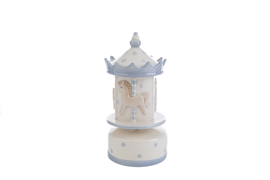 Immagine di Carillon giostrina porcellana celeste LE STELLE BOMBONIERE
