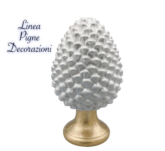 Immagine di PIGNA PERLATA CM 14 CON BASE FOGLIA ORO GIARDINI DI MARZO