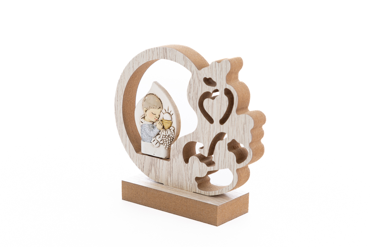 Casa e Regalo. Bimbo prima comunione legno/resina LE STELLE BOMBONIERE