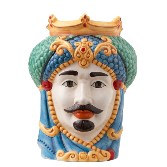 Immagine di TESTA DI MORO VASO KING H 32 - COLORATA likò