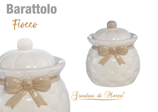 Immagine di BARATTOLO CERAMIC FIOCCO TORTORA GIARDINI DI MARZO