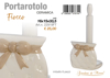 Immagine di PORTA ROTOLO FIOCCO TORTORA CERAMICA GIARDINI DI MARZO