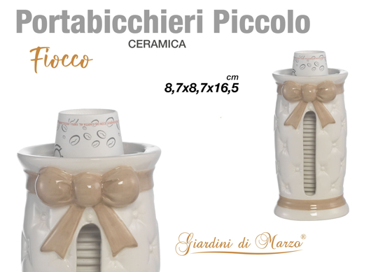 Immagine di PORTA BICCHIERI PICCOLO FIOCCO GIARDINI DI MARZO