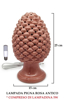 Immagine di LAMPADA PIGNA FORATA CM25 ROSA GIARDINI DI MARZO